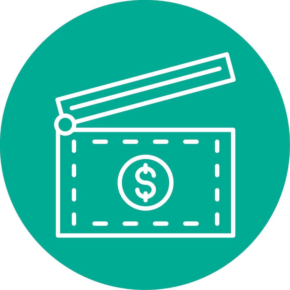 Clapperboard Multi Color Circle Icon vector