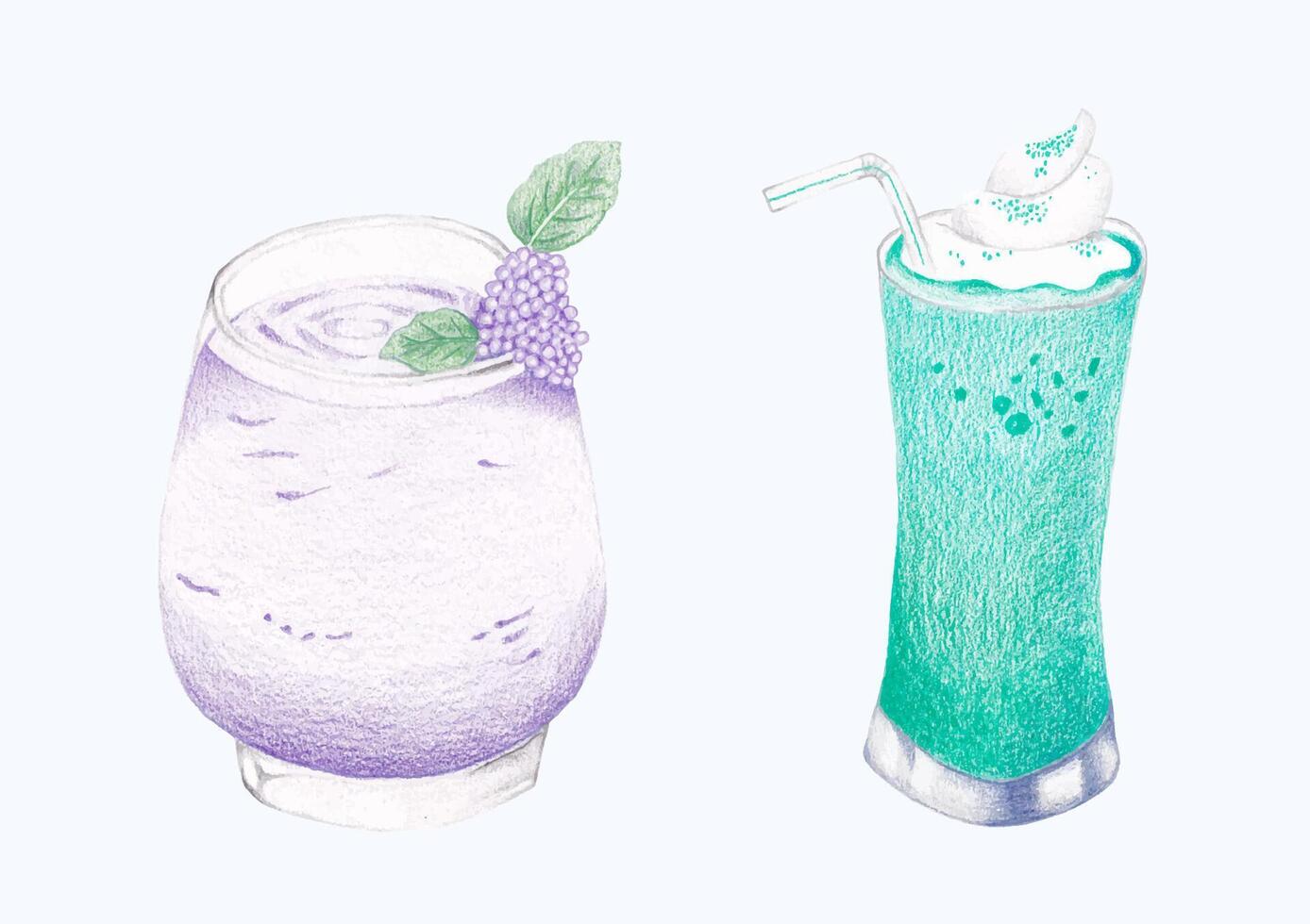 Cute Watercolor Juice Clipart - Download Summer Drink Illustration vector