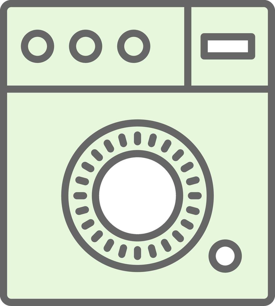 Washing Machine Fillay Icon Design vector