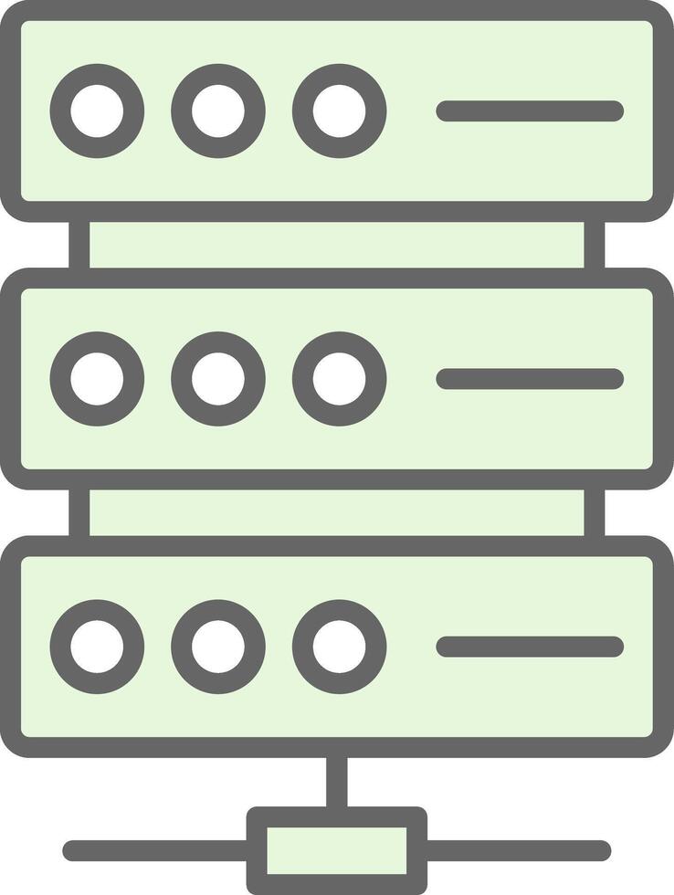 Server Fillay Icon Design vector