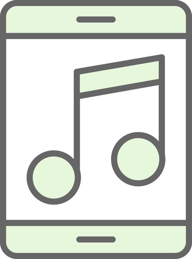 música relleno icono diseño vector