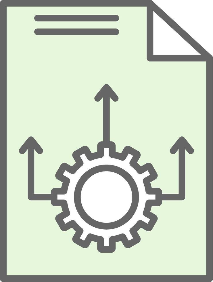 Workflow Fillay Icon Design vector