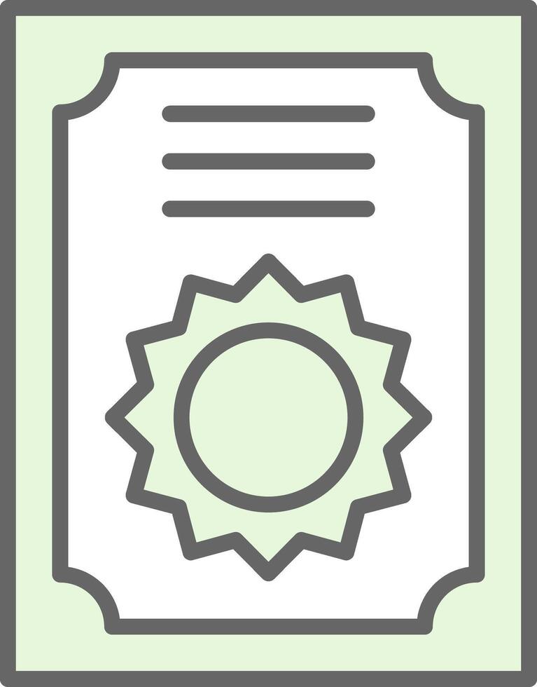Certificate Fillay Icon Design vector