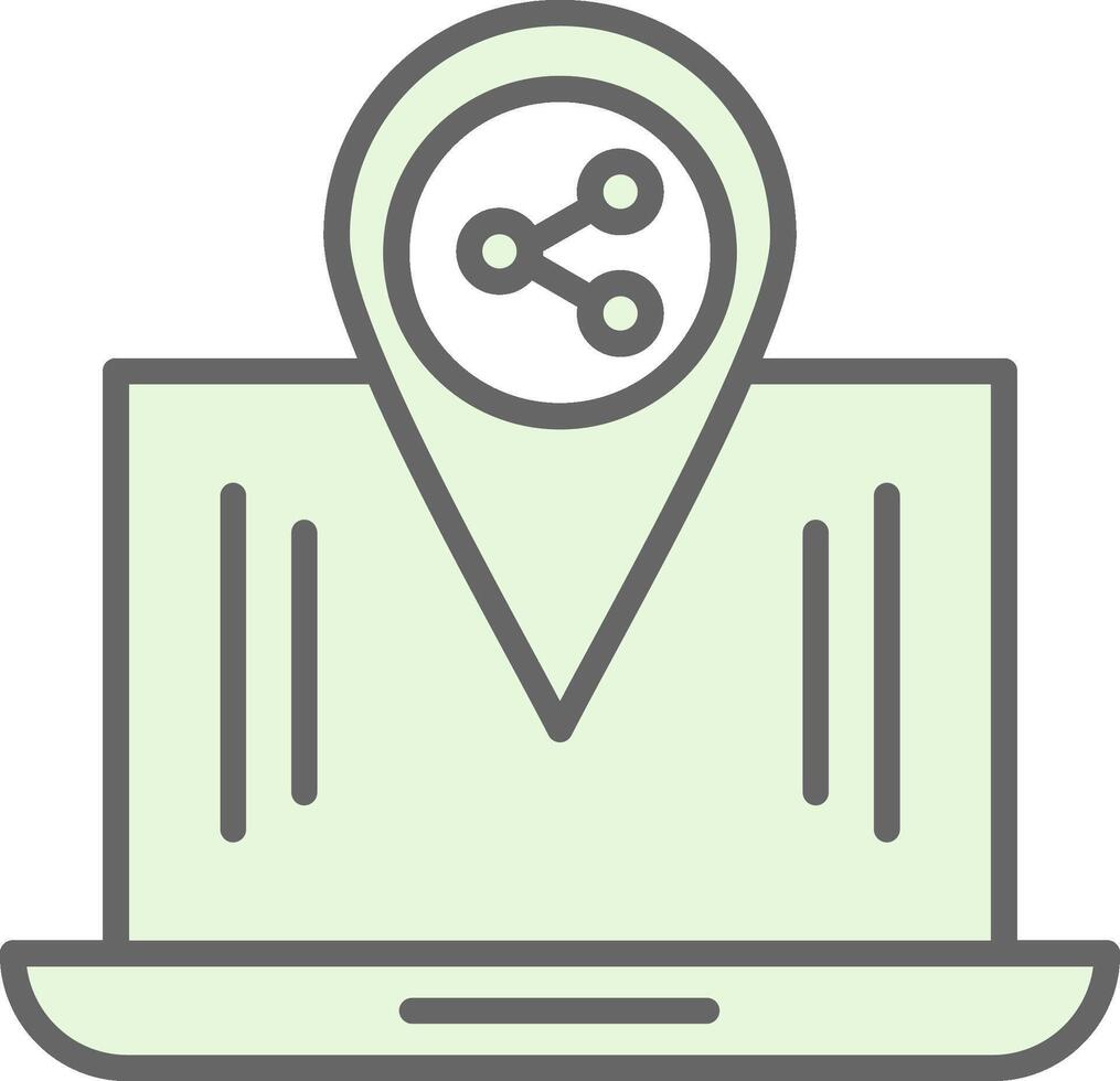 Share Location Fillay Icon Design vector