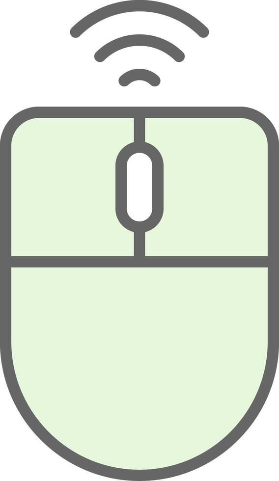 Wireless Mouse Fillay Icon Design vector