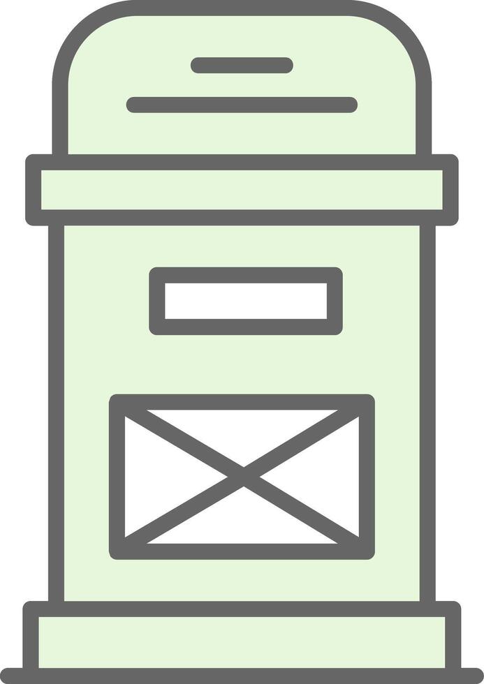 Postbox Fillay Icon Design vector