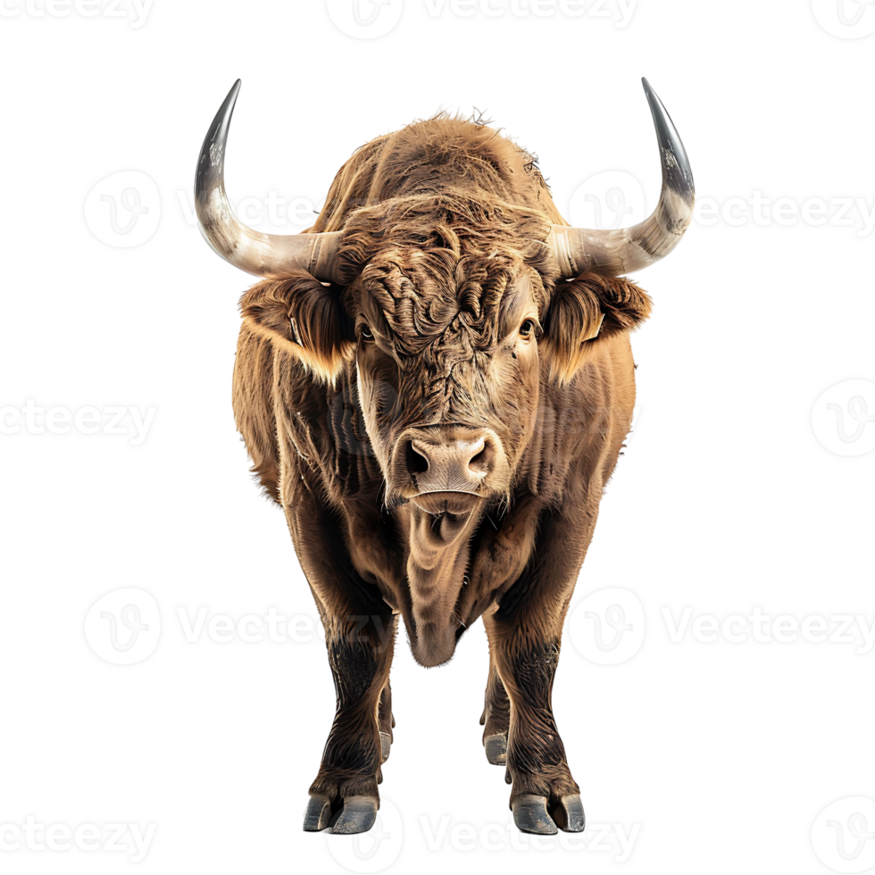 Bull on isolated background png