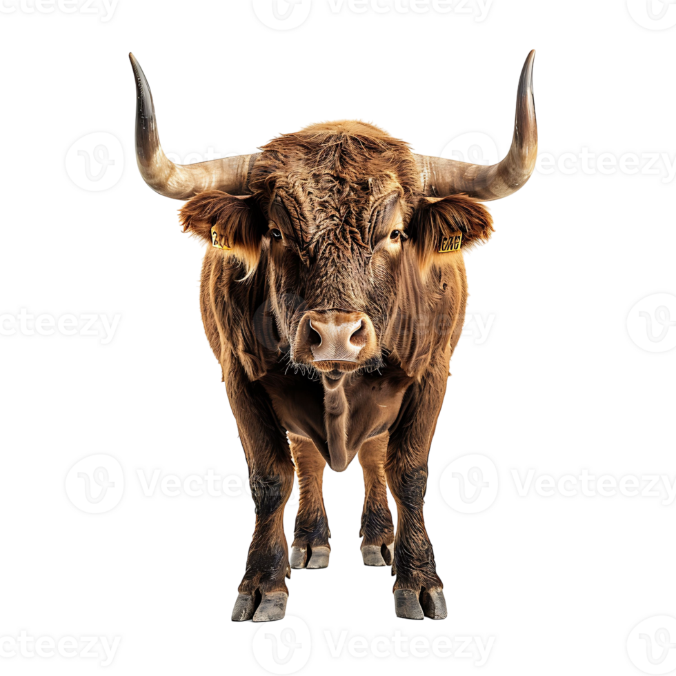 Bull on isolated background png