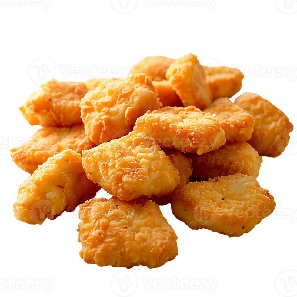 Chickens nuggets on isolated background png