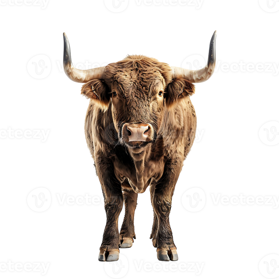Bull on isolated background png