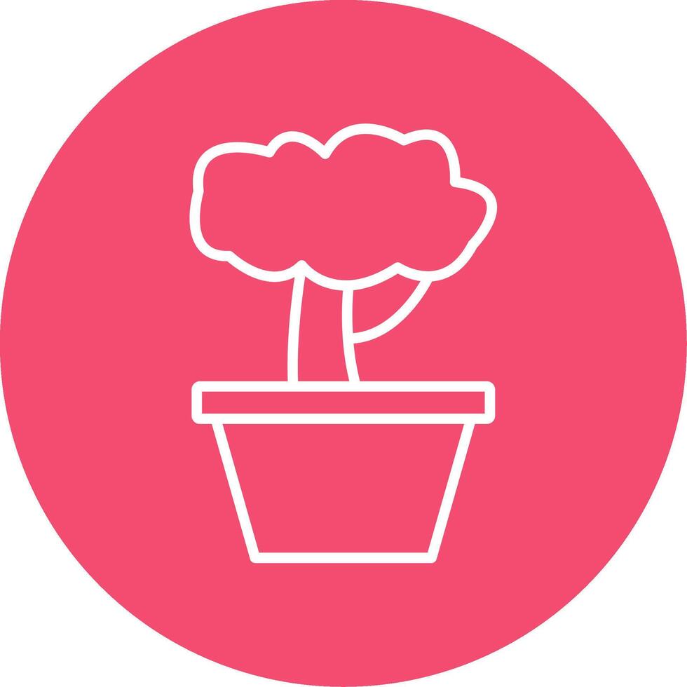 bonsai multi color circulo icono vector