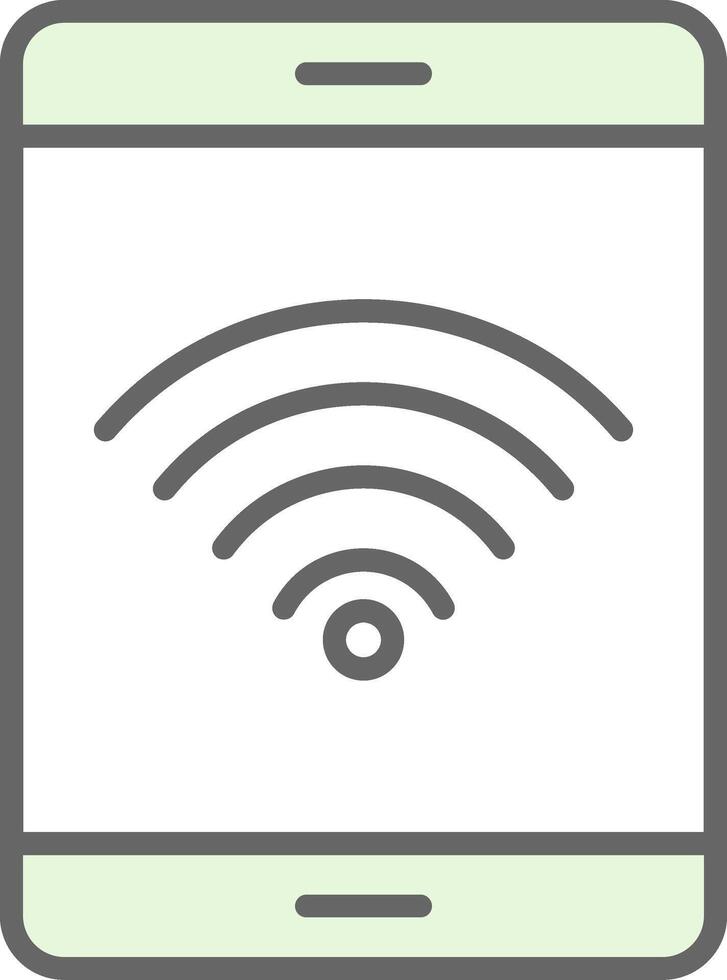 Wifi Signal Fillay Icon Design vector