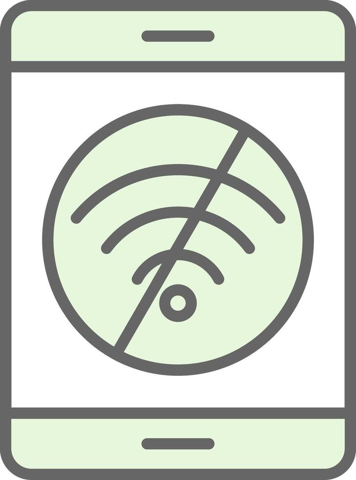 No Internet Fillay Icon Design vector