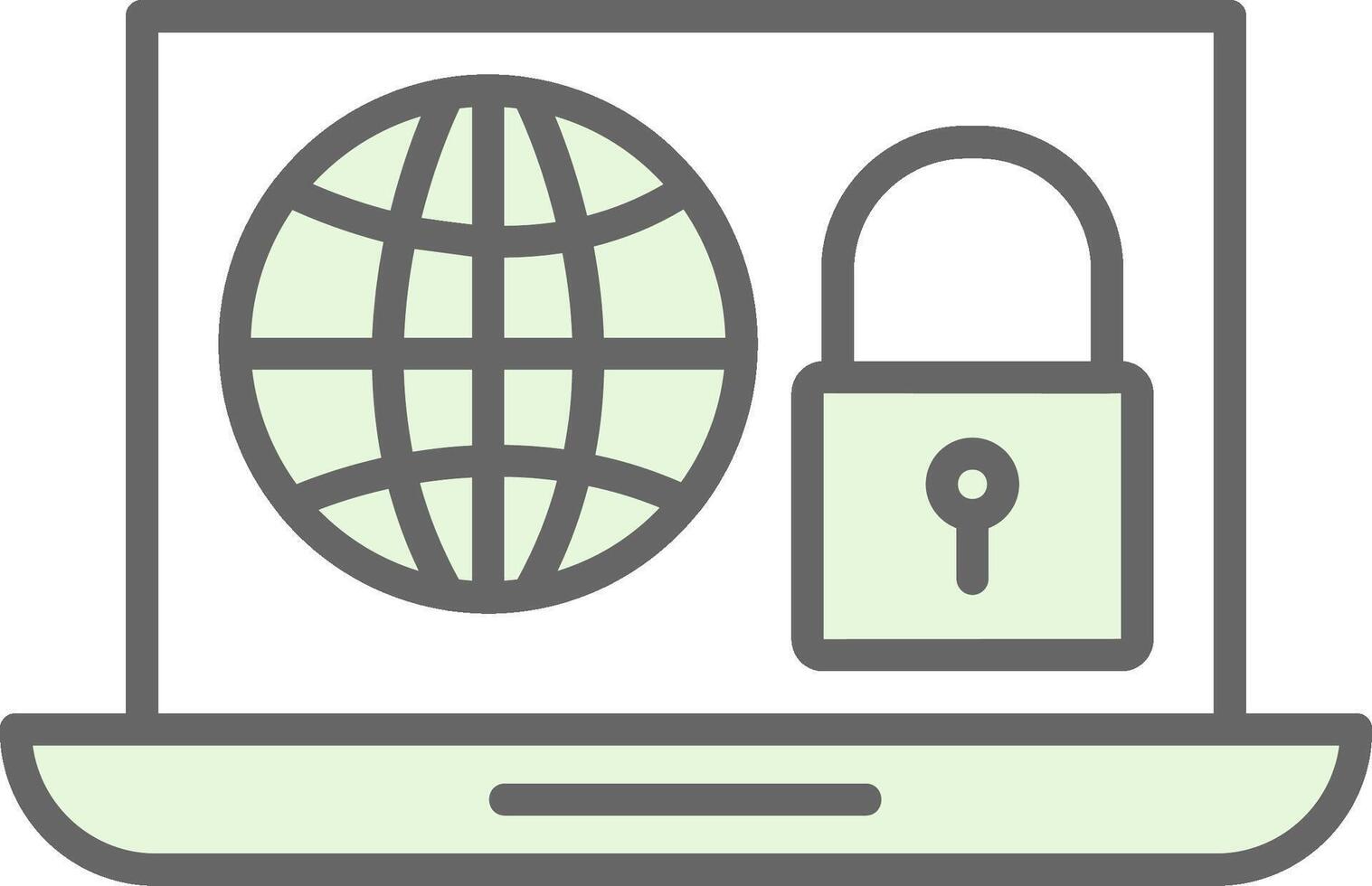 Internet Security Fillay Icon Design vector