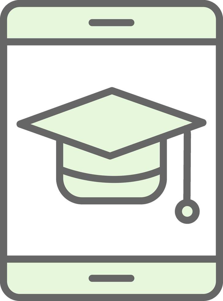 graduación relleno icono diseño vector