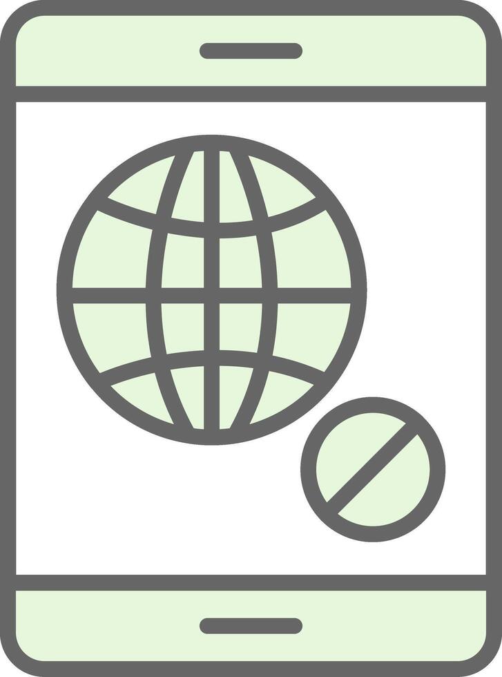 No Internet Fillay Icon Design vector