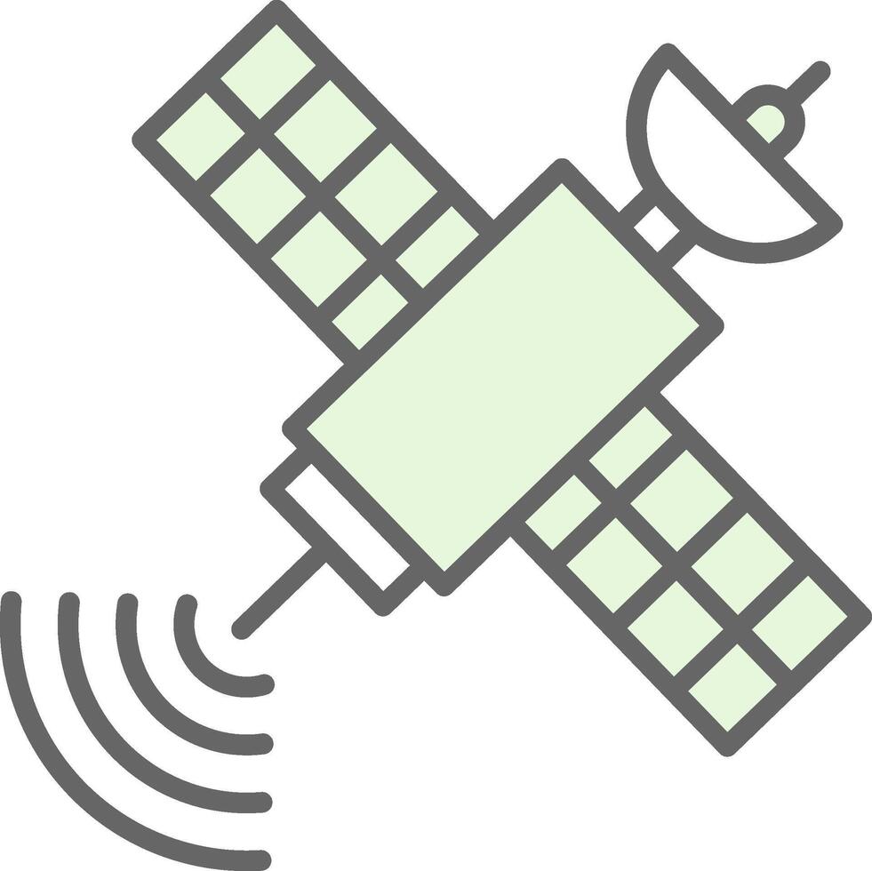 Satellite Fillay Icon Design vector