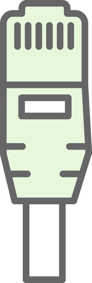 Ethernet Fillay Icon Design vector