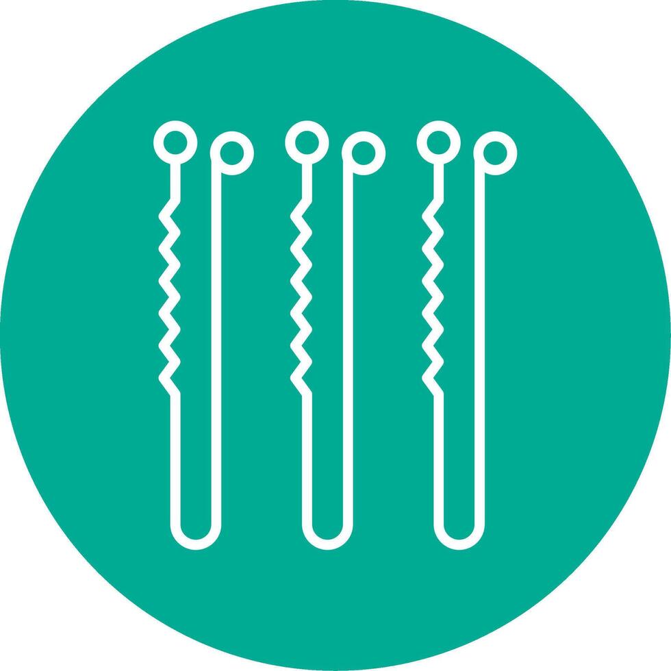 Bobby Pin Multi Color Circle Icon vector