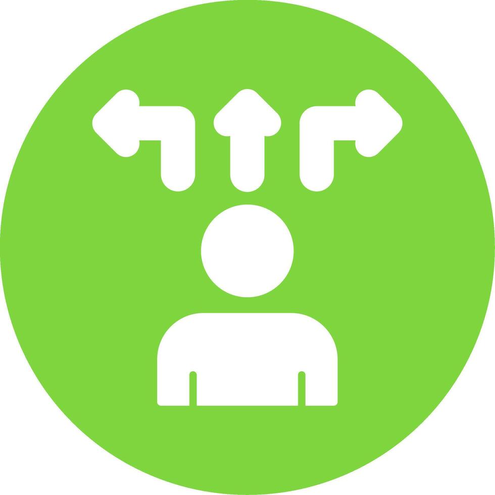 Decision Making Multi Color Circle Icon vector