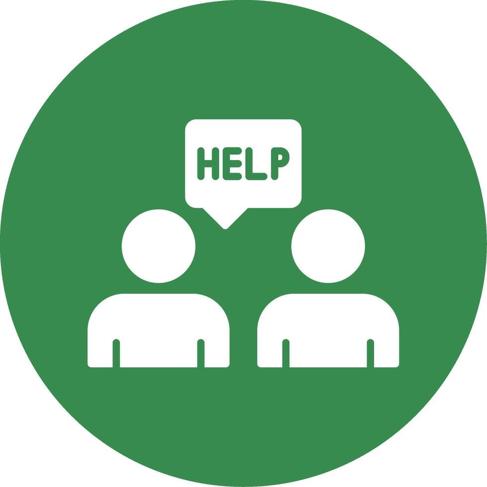 Ask For Help Multi Color Circle Icon vector
