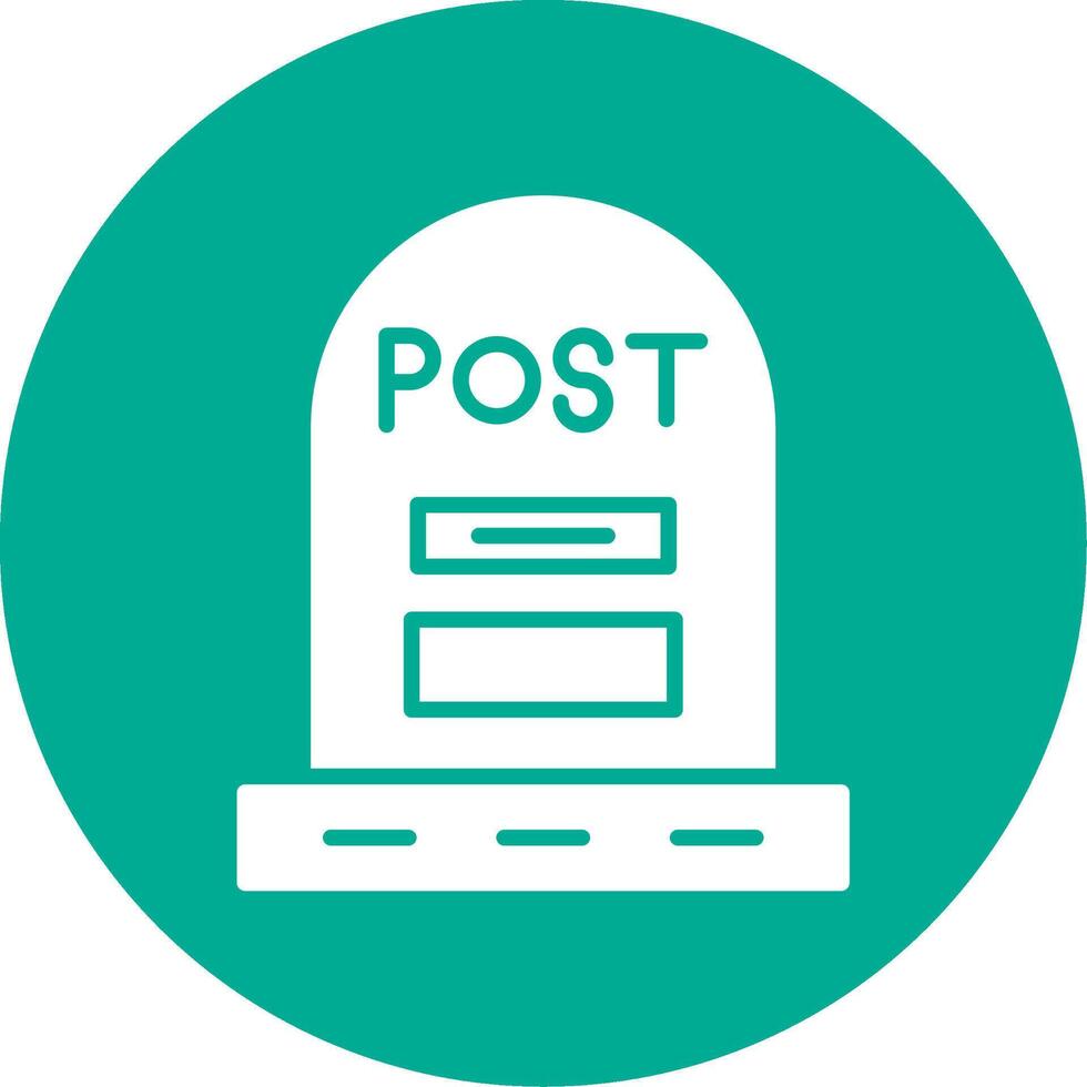 Post Multi Color Circle Icon vector