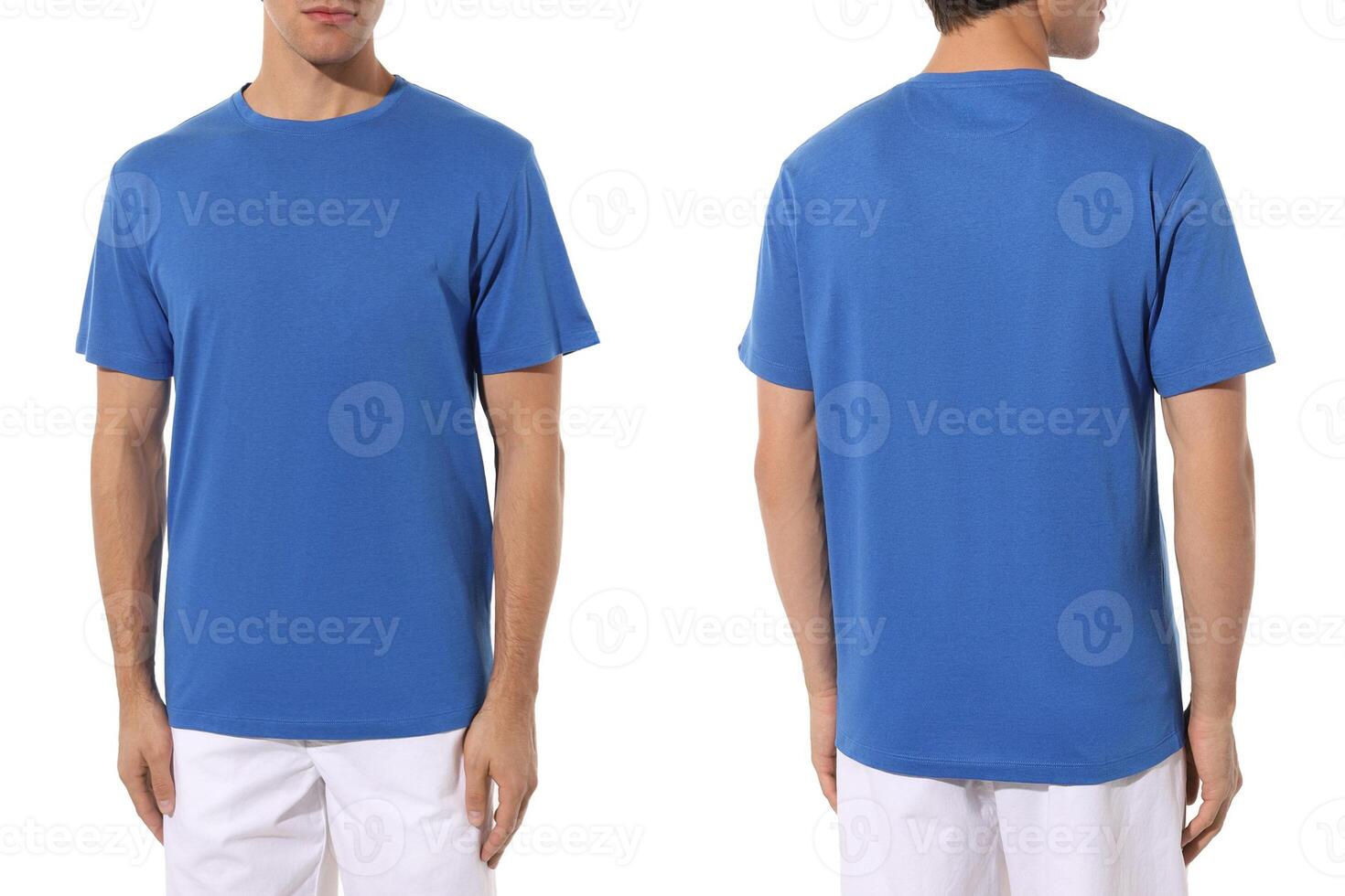 men's T-shirt mockup on the model photo