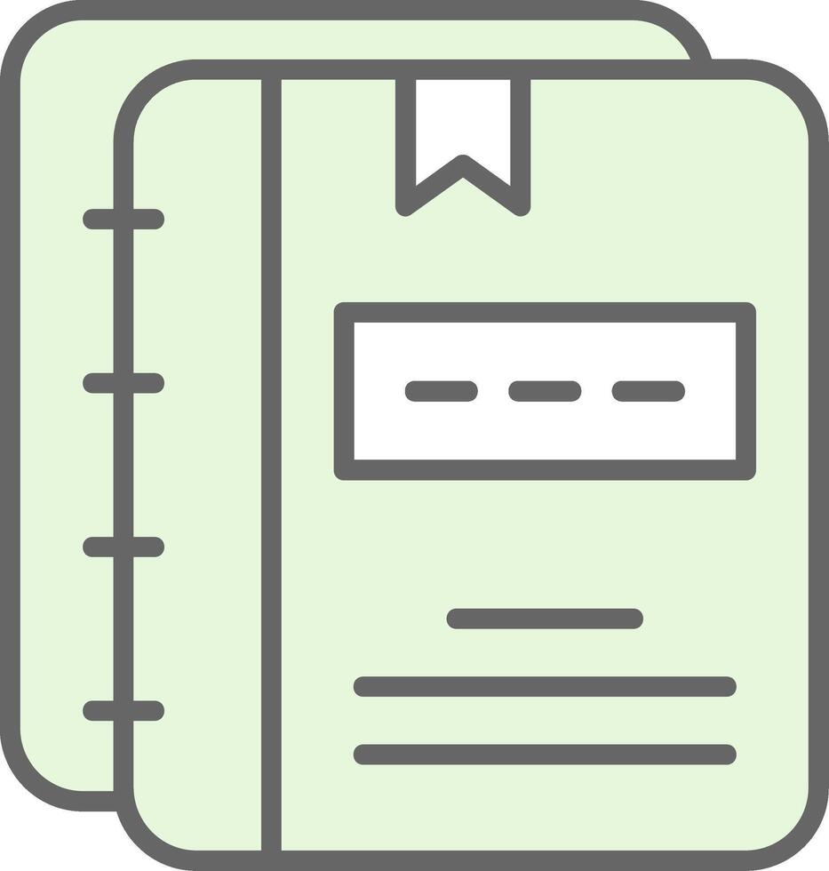 Notebooks Fillay Icon Design vector