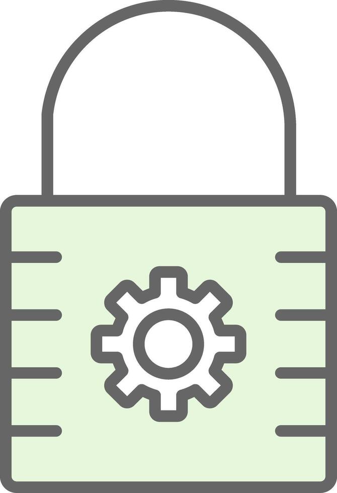Lock Fillay Icon Design vector
