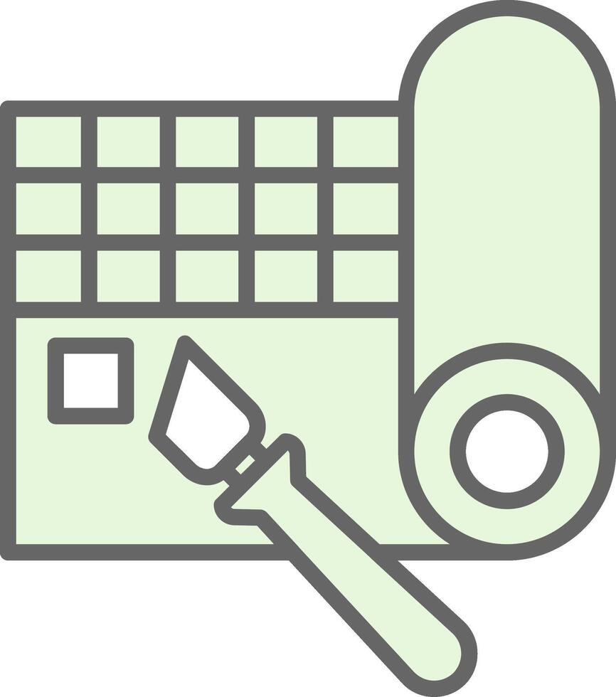 Cutting Mat Fillay Icon Design vector