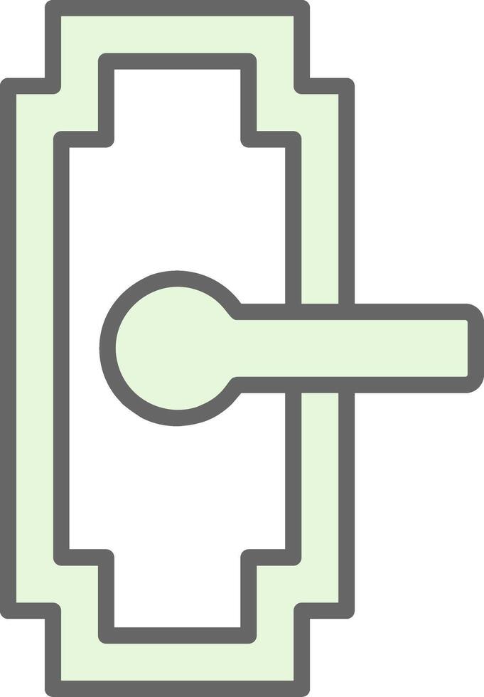 Door Handle Fillay Icon Design vector