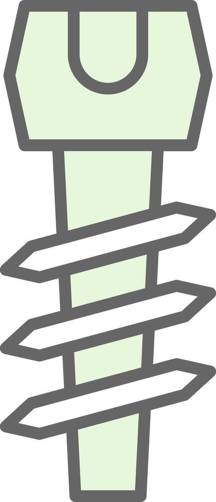 Screw Fillay Icon Design vector