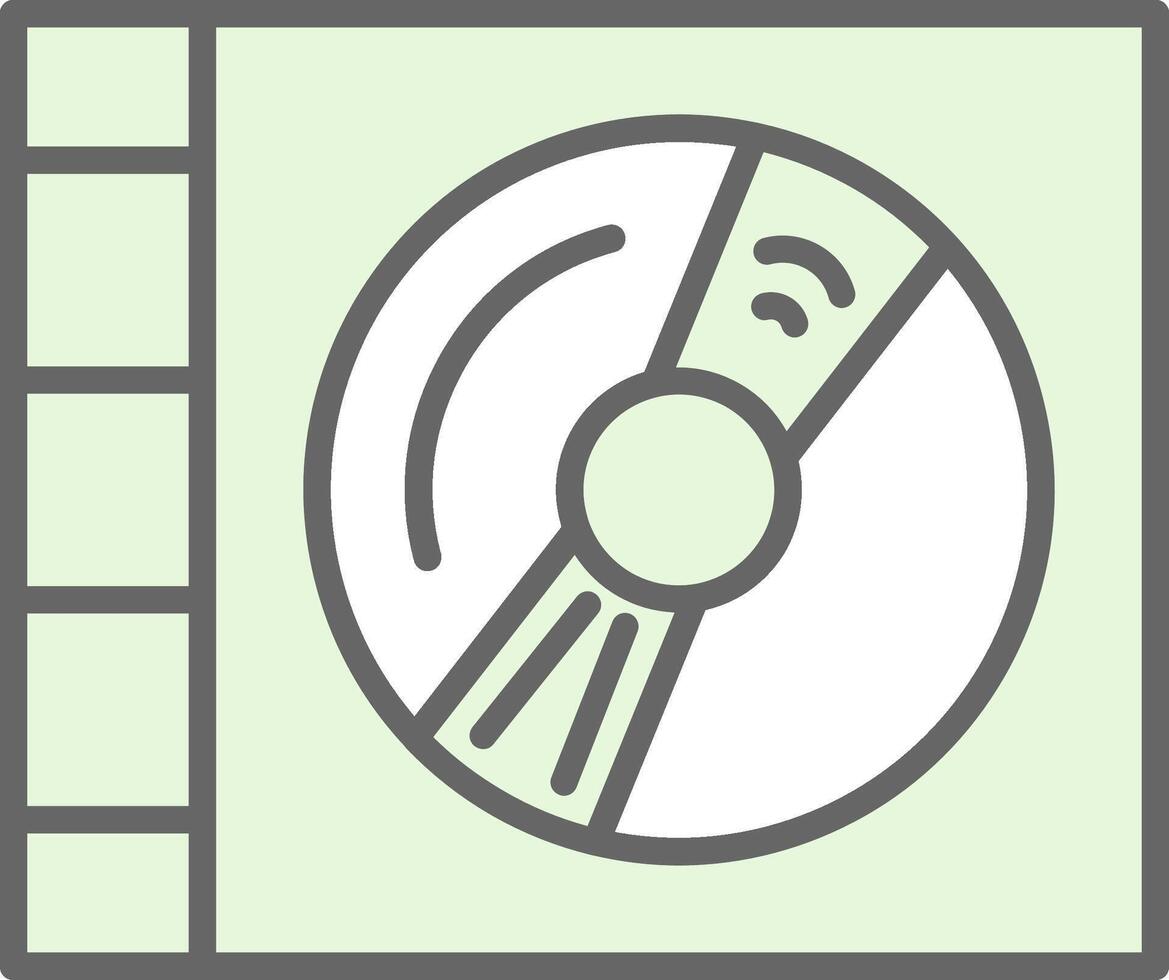 Compact Disc Fillay Icon Design vector