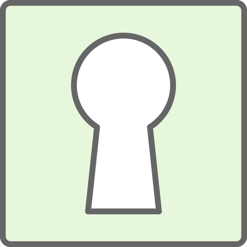 Keyhole Fillay Icon Design vector