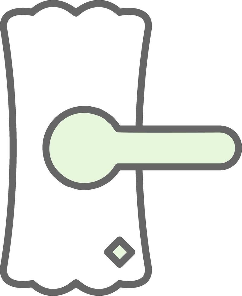 Door Handle Fillay Icon Design vector