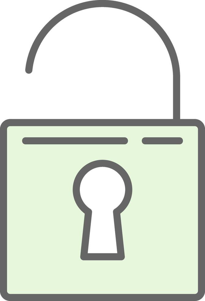 Door Lock Fillay Icon Design vector