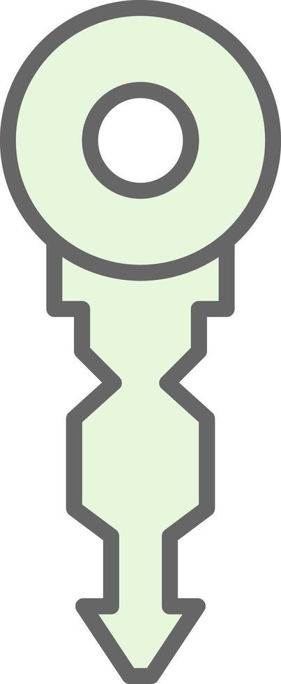 Key Fillay Icon Design vector