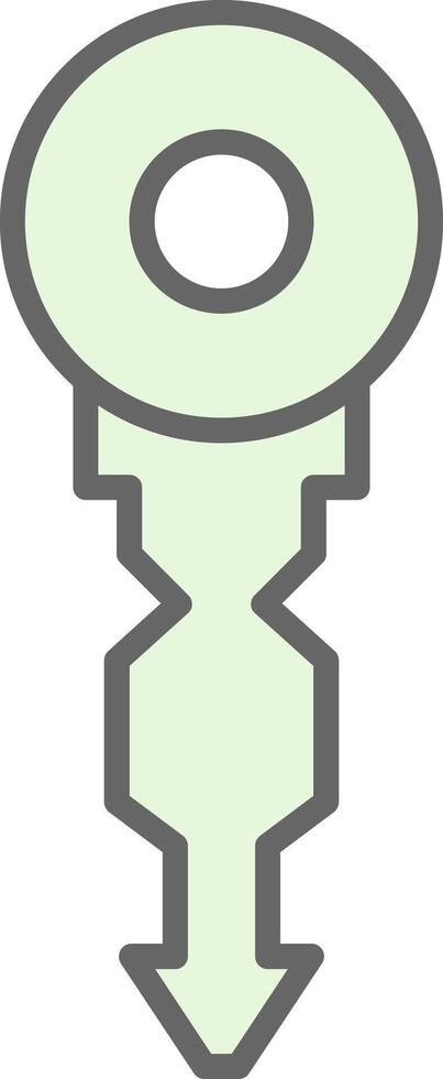 llave relleno icono diseño vector