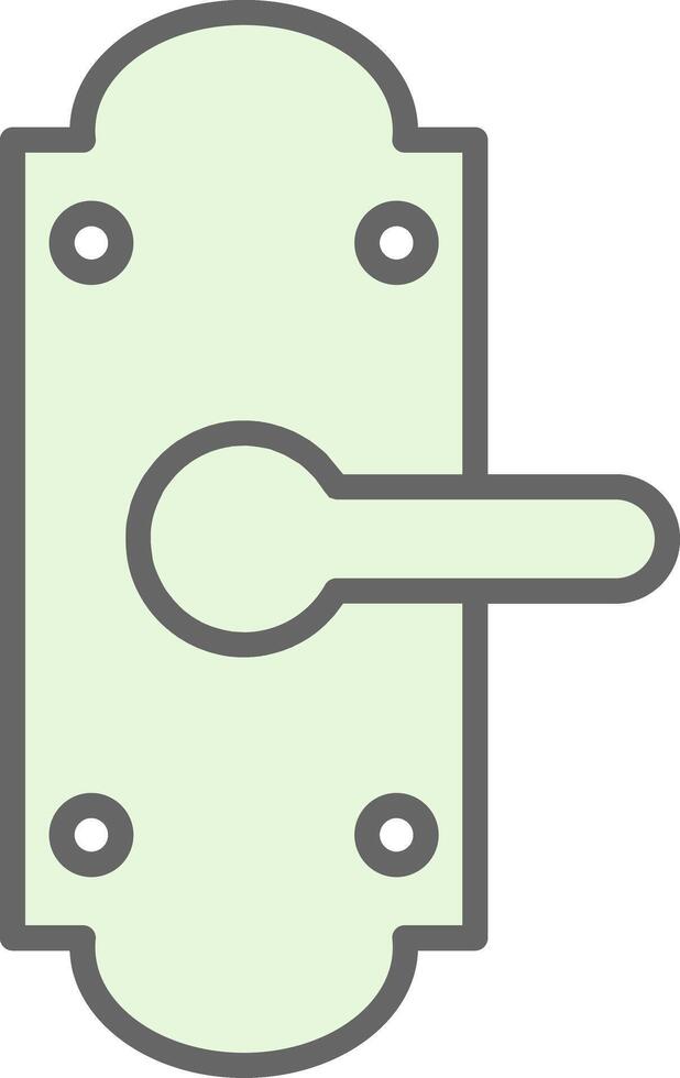 Door Lock Fillay Icon Design vector