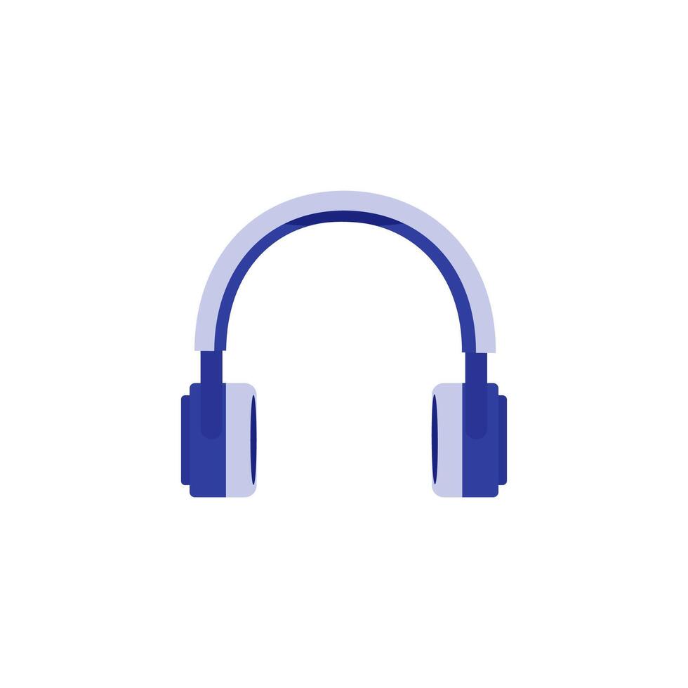 auriculares plano en blanco antecedentes para web diseño. ilustración vector