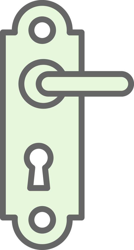 Door Handle Fillay Icon Design vector