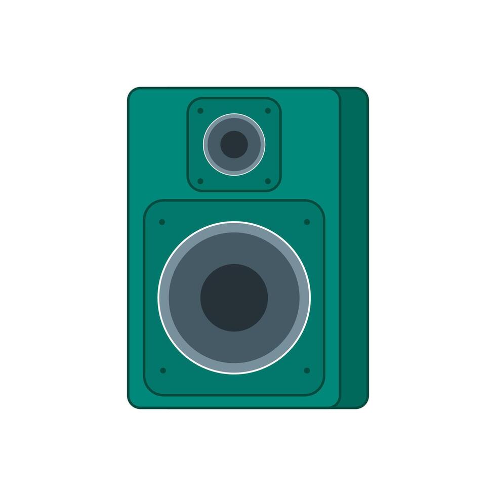 Speakers flat sound wave icon design Technology concept vector