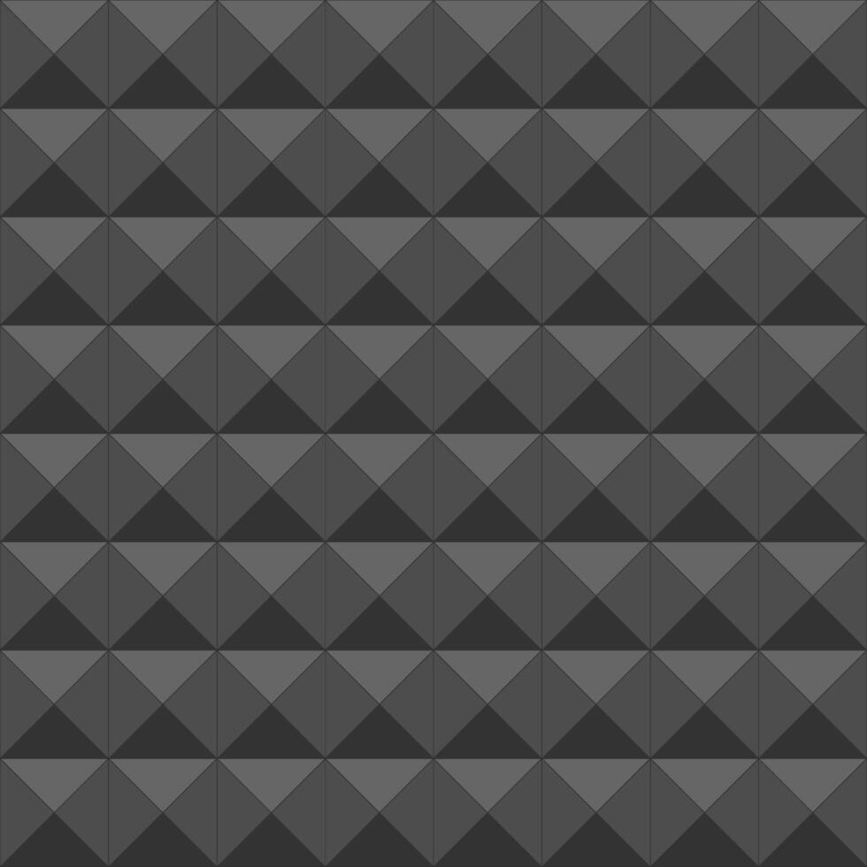 Triangle polygonal abstract background. Black seamless pattern in modern. vector