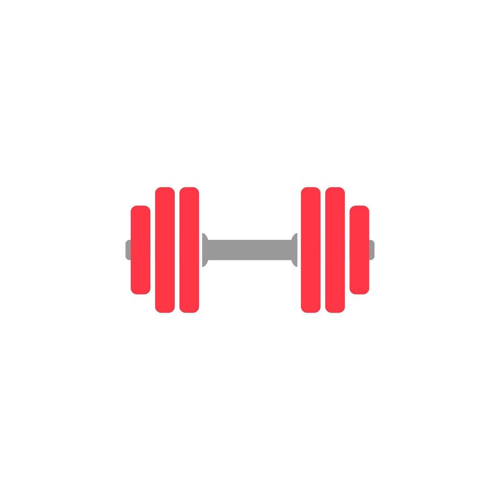 Dumbbell flat icon. Building symbol. Simple illustration weidht concept. vector