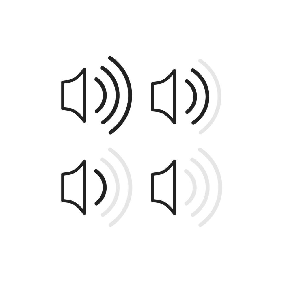 Sound icon in flat. Audio illustration symbol. vector