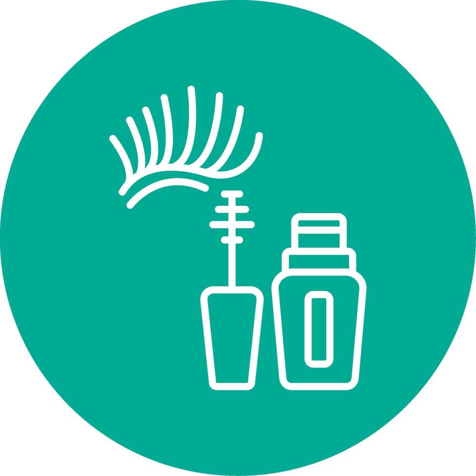 Eyelashes Multi Color Circle Icon vector