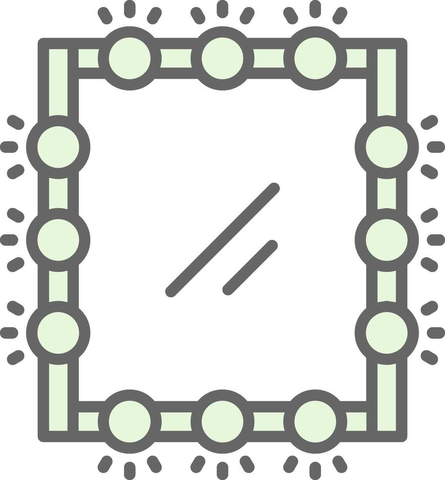 Mirror Fillay Icon Design vector