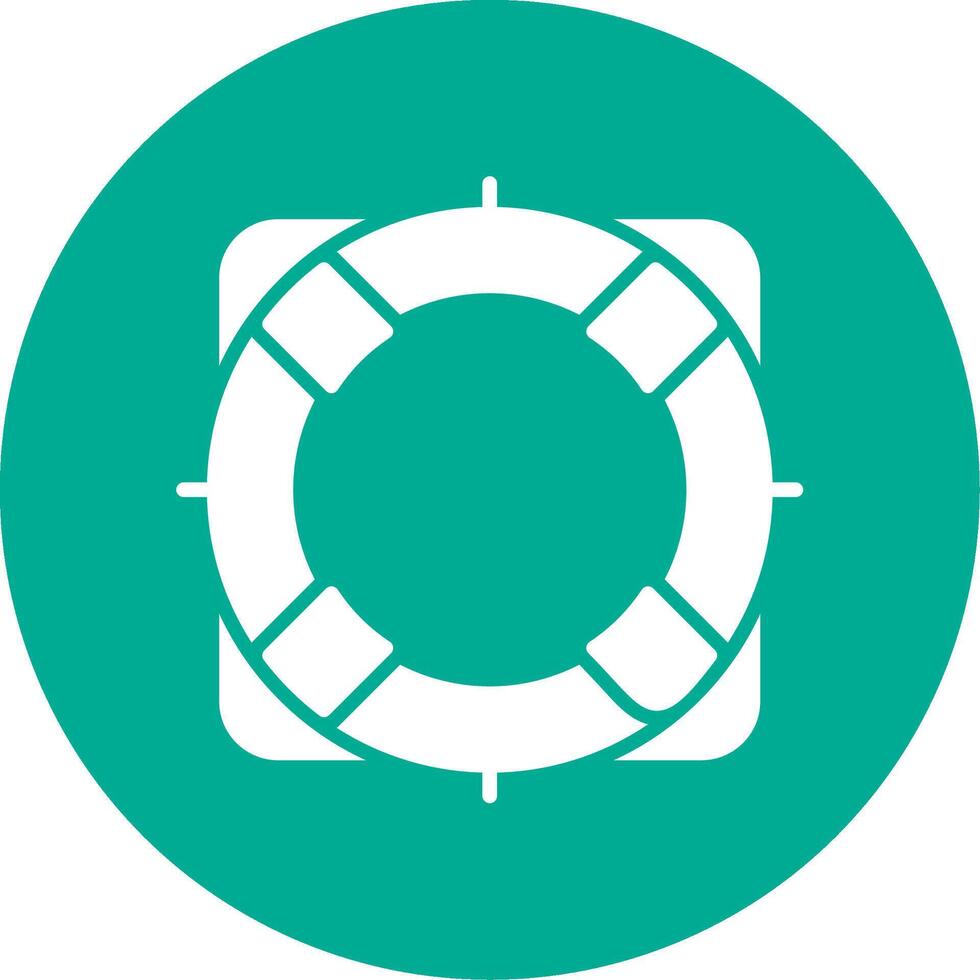 Rescue Buoy Multi Color Circle Icon vector
