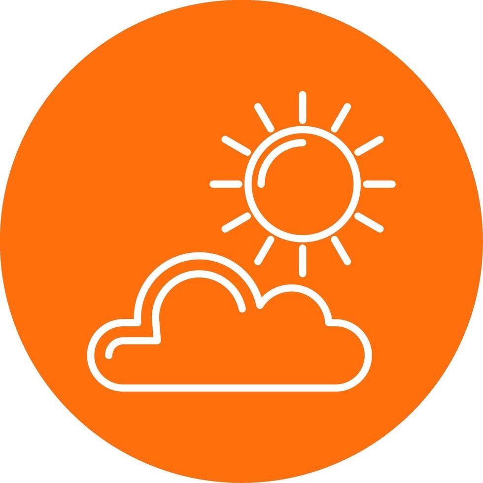 Sun Multi Color Circle Icon vector