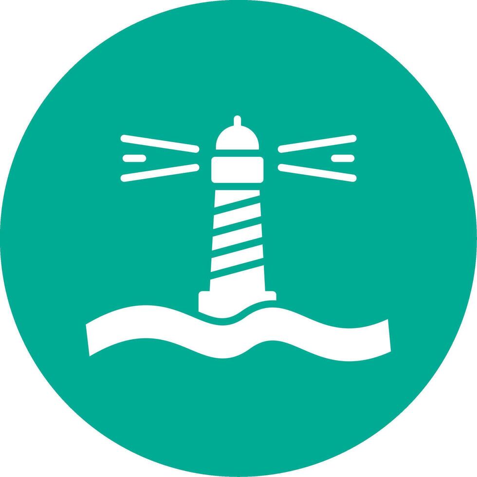 Lighthouse Multi Color Circle Icon vector